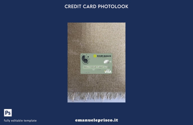 stile verificato modello frontale photolook della carta visto bancario Andorra C